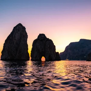 Romantic Sunset at Capri's Faraglioni