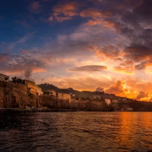 Romantic Sunset in Sorrento Coast